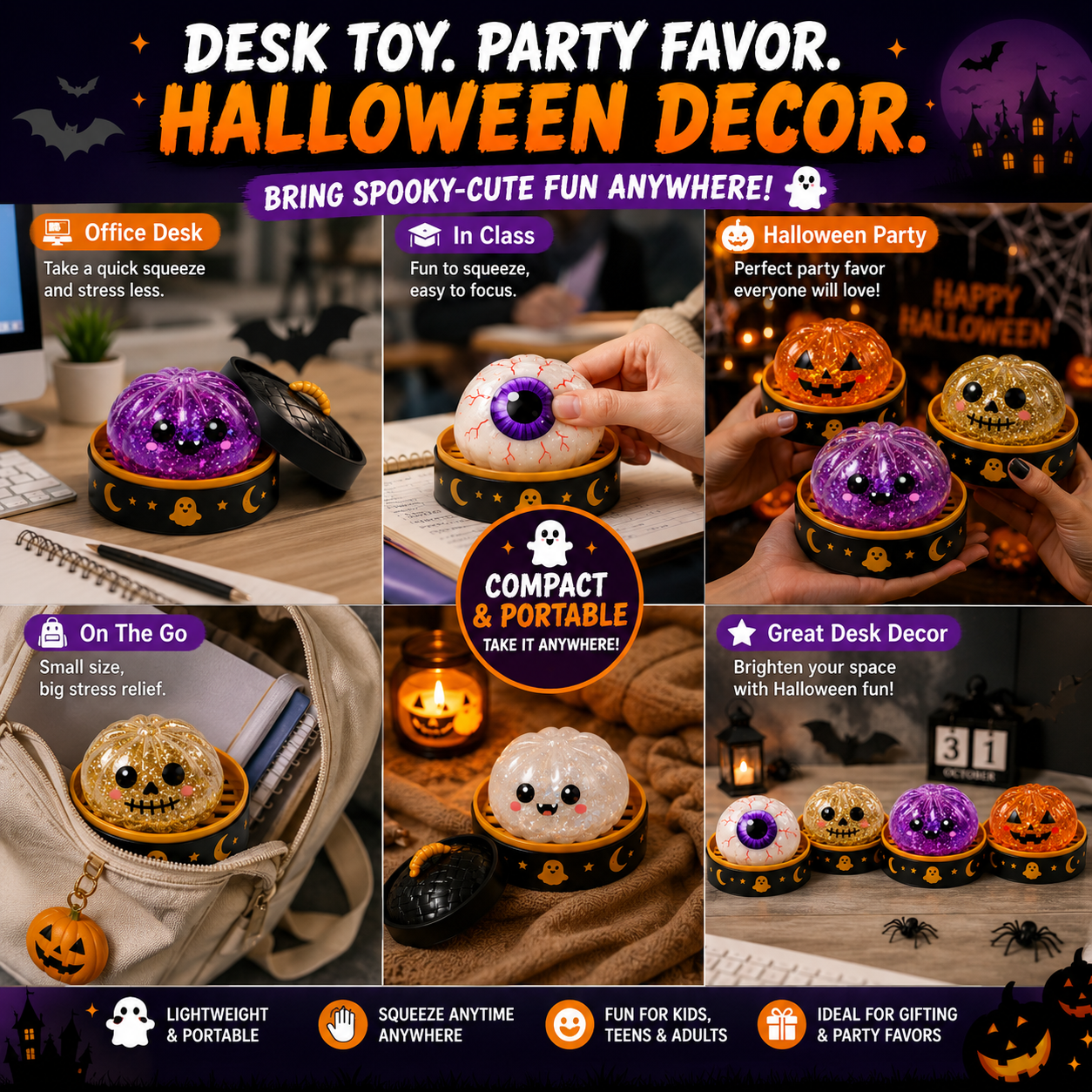 ๐ฅ 55% OFF TODAY ๐ Halloween Steamed Bun Squishy Mystery Box Toy
