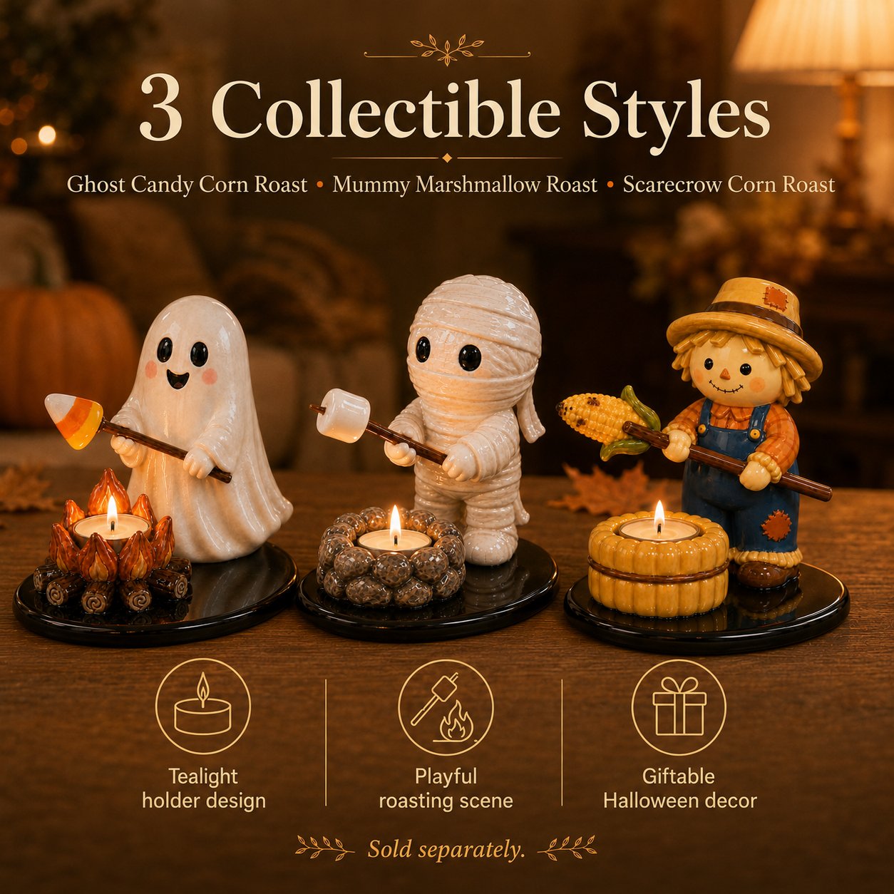 🔥LAST DAY 42% OFF💥Halloween Campfire Tealight Holder