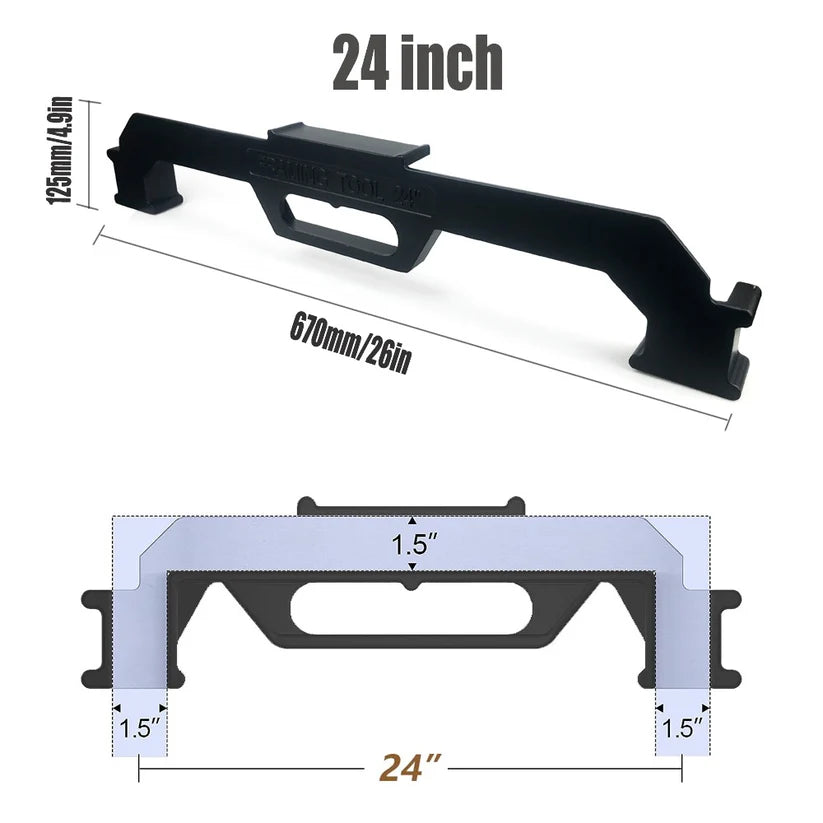 📐 Framing stud layout? Nail it every time — no more measuring twice and still getting it wrong. This aluminum alloy tool locks in 16-inch centers, keeps everything square, and speeds up the whole job. 🔧