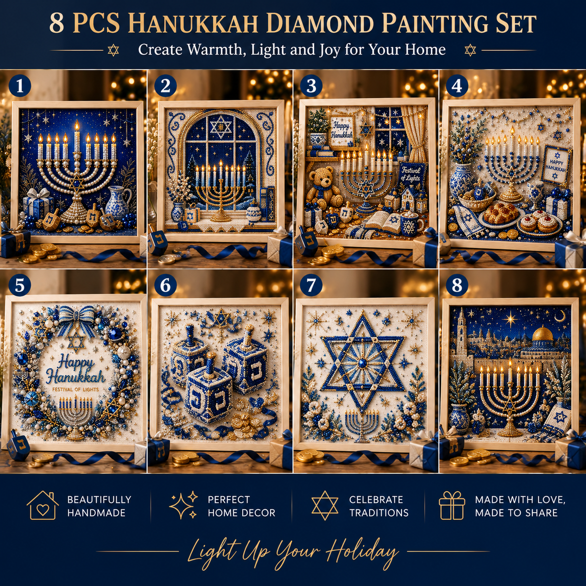 👍👍HOT SALE 50% OFF - DIY Hanukkah Pearl Art Kit🎁