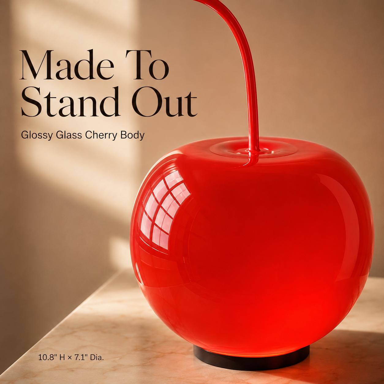 ๐ Cherry Glass Ambient Lamp โ Dimmable USB Mood Light