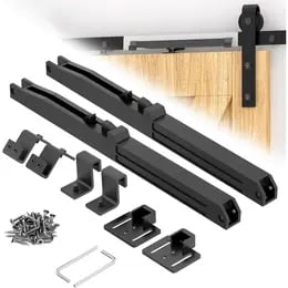๐ช Barn Door Soft Close Kit โ Hidden Anti-Slam Damper Hardware for 88โ132 lb Flat Track Sliding Doors