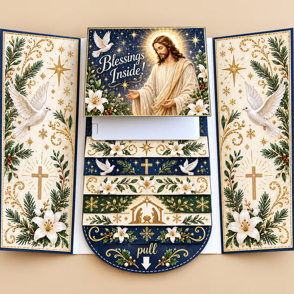 ⏰LAST DAY 50% OFF - 2026 New 🎅💳 (4PCS)Waterfall Christmas Gift Card Booklet ✨