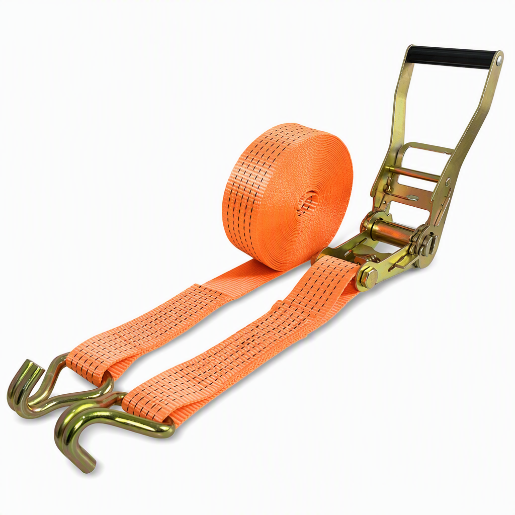 ๐๐ช Heavy-Duty Ratchet Cargo Strap โ Secure Double-Hook Tie Down for Cars, Trucks & Trailers