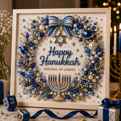 👍👍HOT SALE 50% OFF - DIY Hanukkah Pearl Art Kit🎁