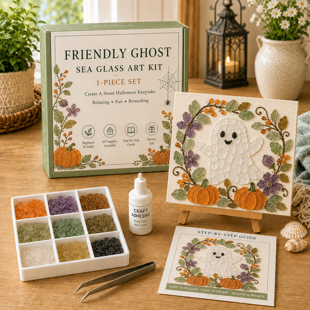 💥 Last Day 52% OFF – 🎃Halloween Sea Glass Art Kit👻