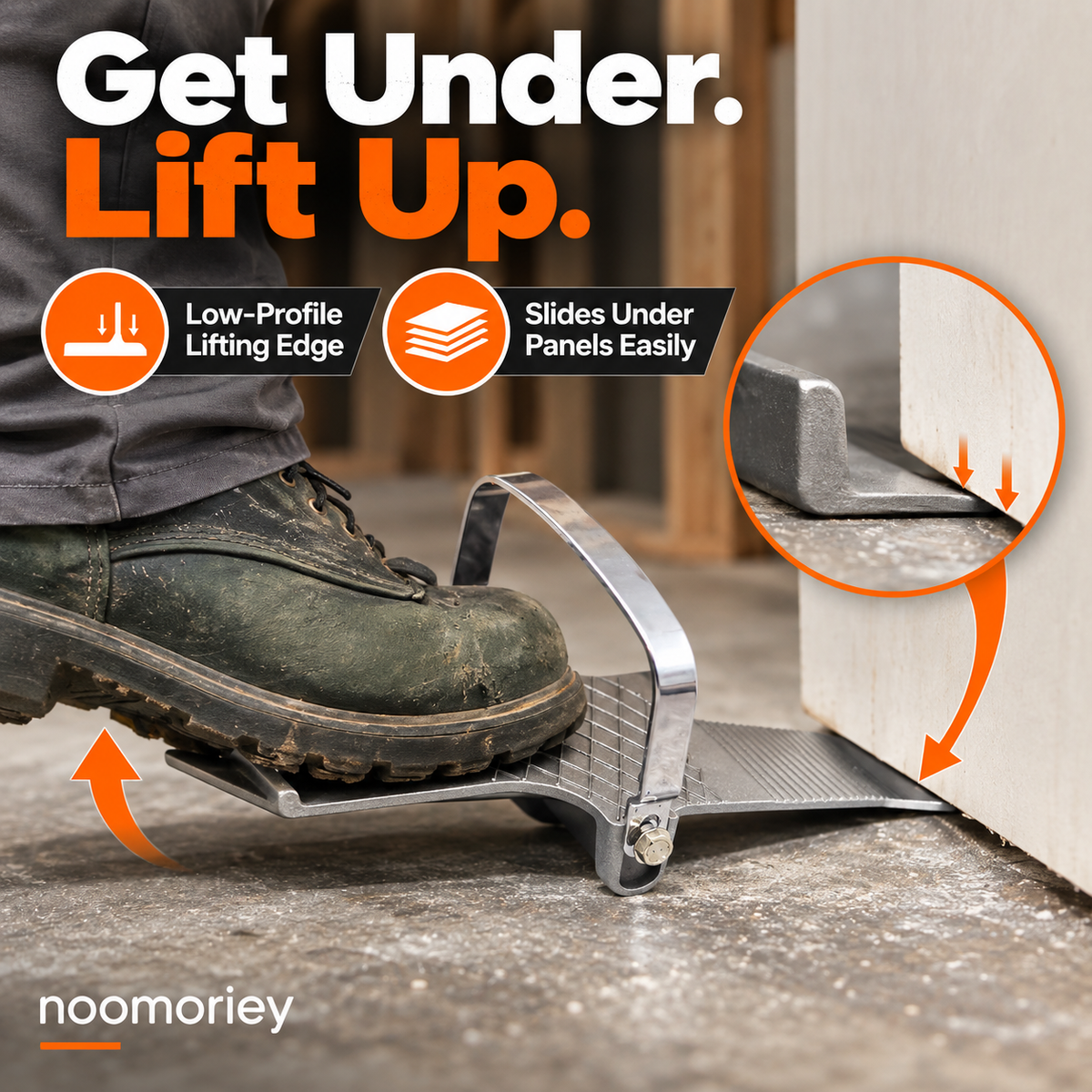 🚪 Panel Lifter – Foot-Powered Installation Tool
