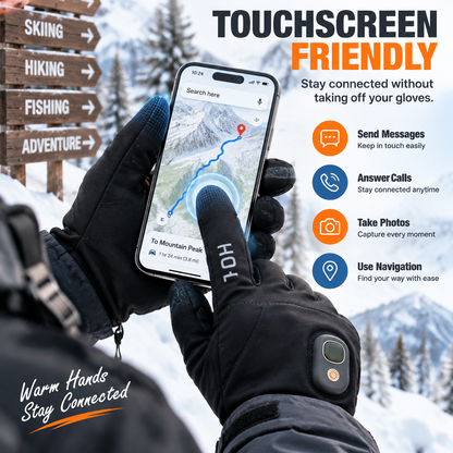 🔥 HOT SALE | Rechargeable Heated Gloves –  Touchscreen Winter Gloves with Adjustable Heat for Skiing, Hiking & Outdoor Use