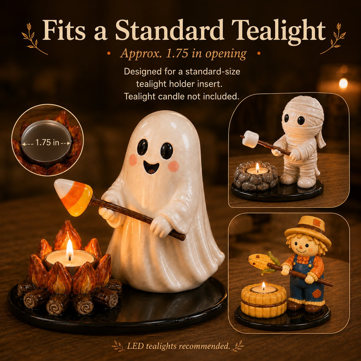 🔥LAST DAY 42% OFF💥Halloween Campfire Tealight Holder