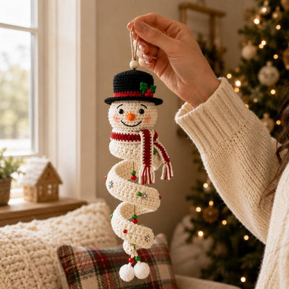 🔥Last Day 49% OFF ✨Crochet Snowman Spiral Ornament DIY Kit
