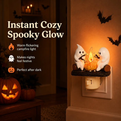 👻Cute Ghost Campfire Halloween Nightlight🔥