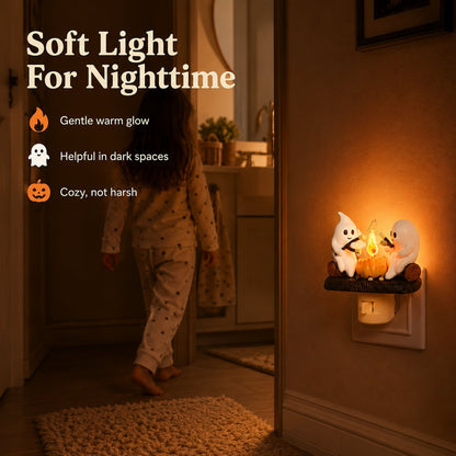 👻Cute Ghost Campfire Halloween Nightlight🔥