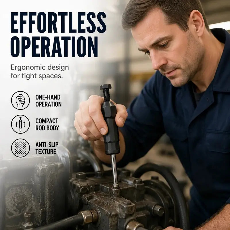 LELUMP™ Heavy-Duty Grease Fitting Cleaner – 600 PSI High-Pressure Grease Gun Unclogging Tool with M6/M8/M10 Adapters🔧