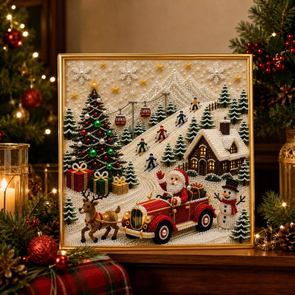 🎄Relaxing & Beginner-Friendly🎅 Premium 3D Pearl Christmas Wall Art Kit ⛄️❄️