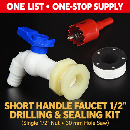 💧 Rain Barrel Spigot Kit – Easy DIY Water Barrel Faucet Set
