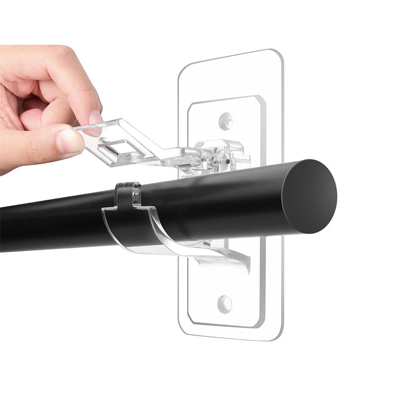 No-Drill Curtain Rod Brackets – Easy Peel & Stick
