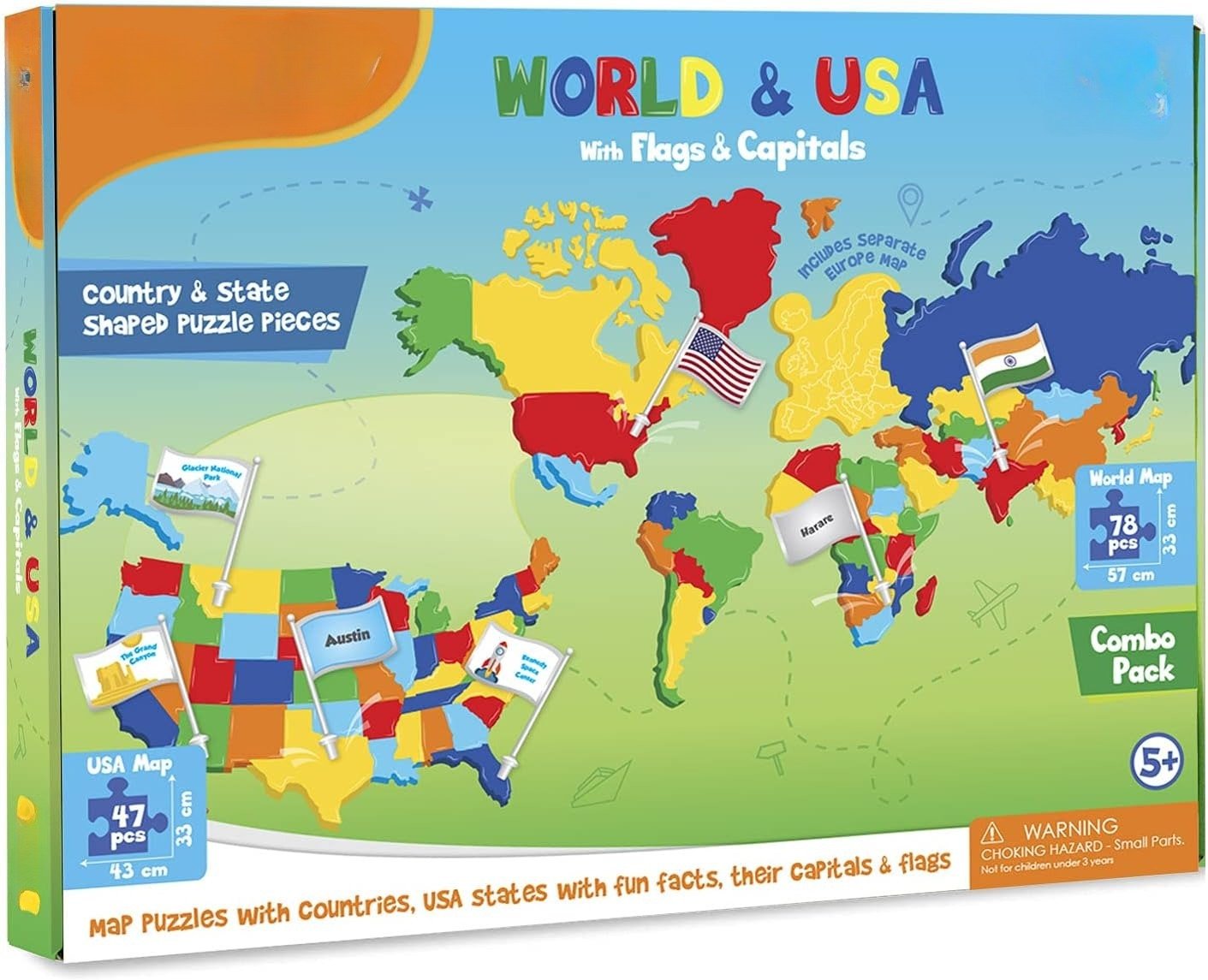 🔥49% OFF - 🌍 World Map & USA Map Puzzle Set