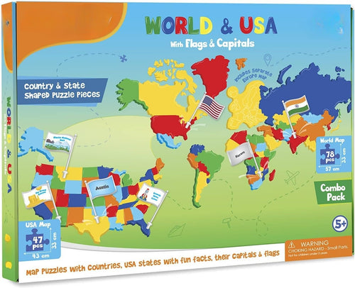 🔥49% OFF - 🌍 World Map & USA Map Puzzle Set