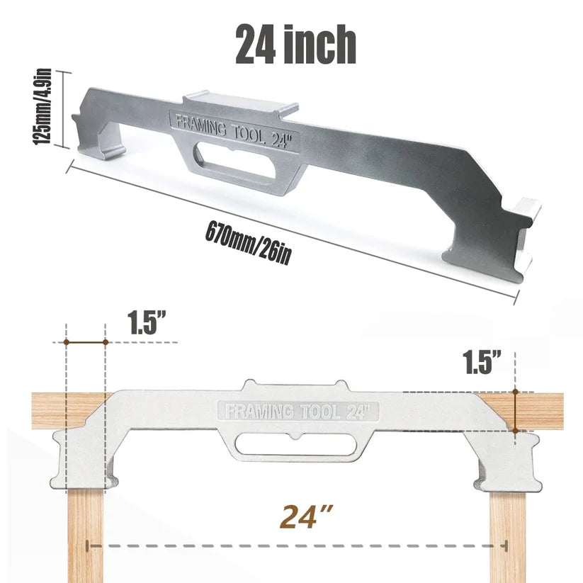 📐 Framing stud layout? Nail it every time — no more measuring twice and still getting it wrong. This aluminum alloy tool locks in 16-inch centers, keeps everything square, and speeds up the whole job. 🔧