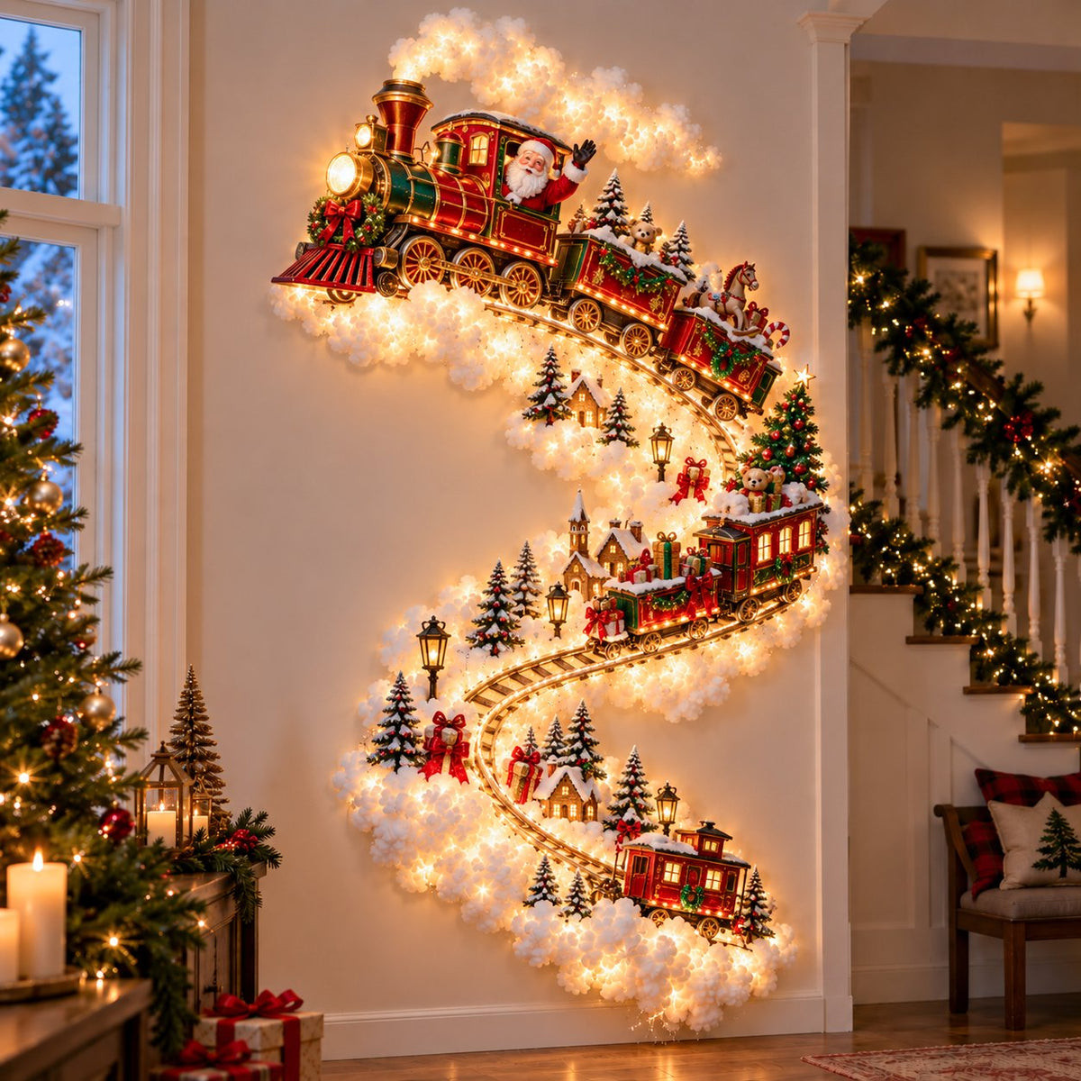 🎅 49% OFF Today Only ✨ Christmas Magic Trail Wall Light for a Festive Glow