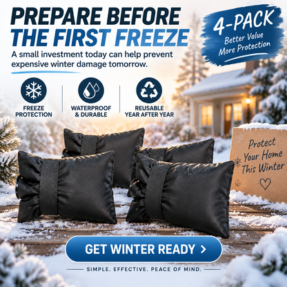 ❄️ Winter Faucet Covers 4-Pack — Protect Outdoor Faucets From Freezing & Costly Repairs