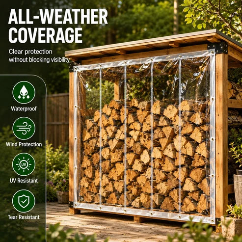 💦🌊 Clear Waterproof Tarp – Keep Rain Out Without Blocking the Light