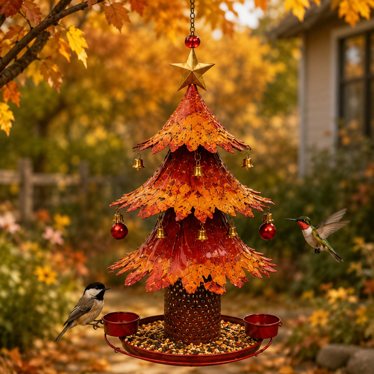 🎁🍂Christmas Tree Bird Feeder🎄Festive Backyard Holiday Decor