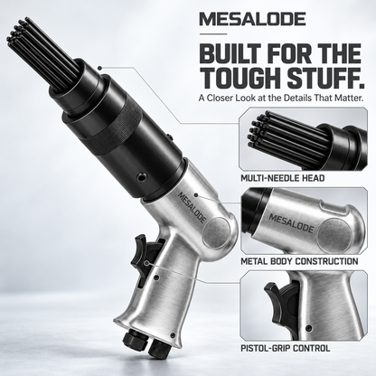 Compact Air Needle Scaler, Needle Scaler Air Tool with 19 Needles
