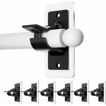 No-Drill Curtain Rod Brackets – Easy Peel & Stick