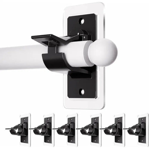 No-Drill Curtain Rod Brackets – Easy Peel & Stick