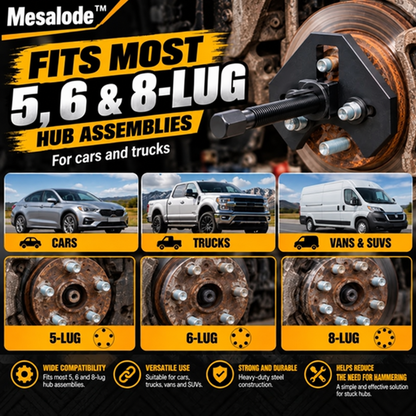 🎃Halloween Deal 50% OFF! Mesalode™ Heavy-Duty Wheel Hub Removal Tool Kit – 5, 6 & 8 Lug Hub Puller for Cars & Trucks