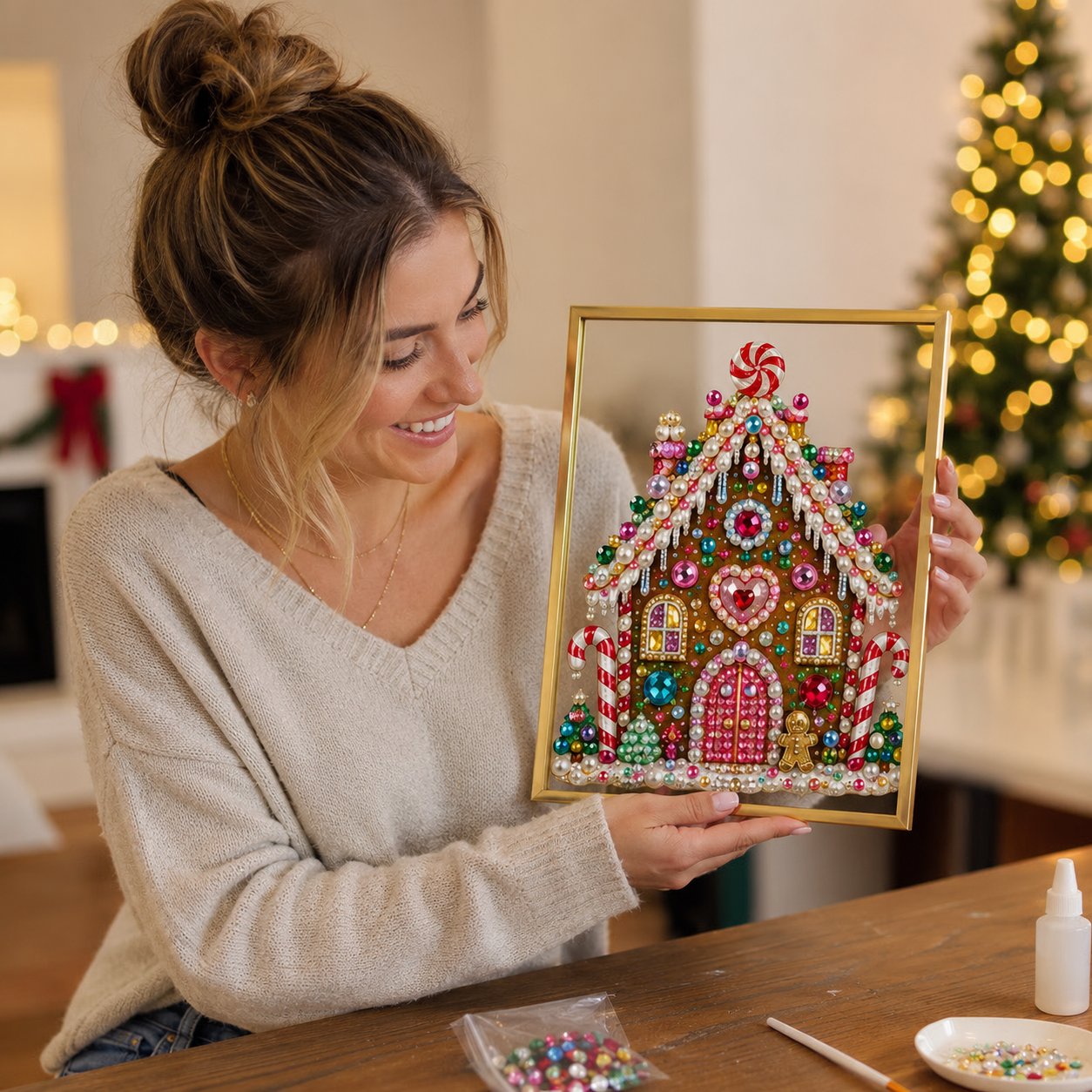 🔥 LAST DAY 49% OFF – 🎄 DIY Jeweled Christmas Tree Art Kit 💎✨