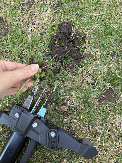 Rip Weeds Out by the Root — Standing Straight Up No bending. No kneeling. No chemicals. Just step, grip, and eject — and the weeds don't come back.