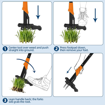 Rip Weeds Out by the Root — Standing Straight Up No bending. No kneeling. No chemicals. Just step, grip, and eject — and the weeds don't come back.