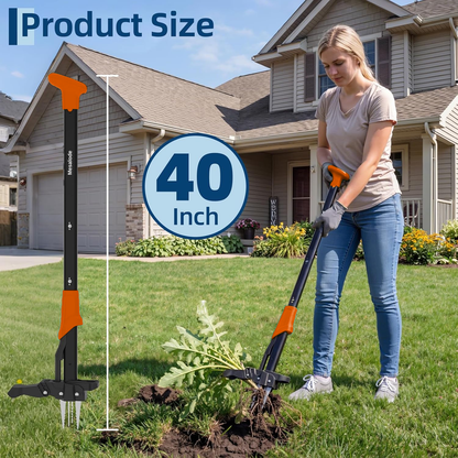 Rip Weeds Out by the Root — Standing Straight Up No bending. No kneeling. No chemicals. Just step, grip, and eject — and the weeds don't come back.