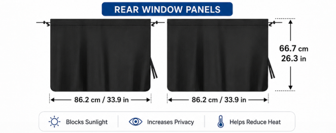 Sleep Anywhere. Zero Prying Eyes. Blackout car curtains that install in 10 seconds — no drilling, no tools, no permanent damage to your vehicle.