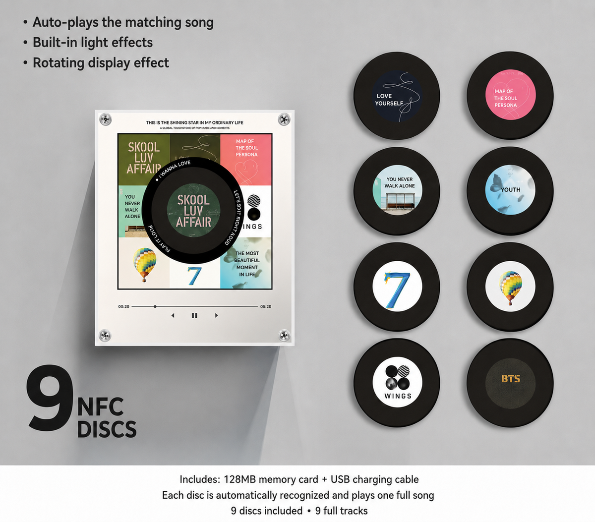 🎤 Iconic Pop Star NFC Fridge Magnet Music Player | Retro Vinyl Style Decor 🎵
