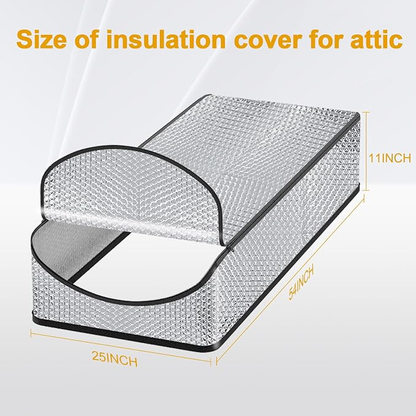 🎃Halloween Deal 50% OFF! Attic Stair Insulation Cover with Zipper Access – Blocks Cold Drafts, Attic Heat & Dust | Fits Openings up to 25" x 54", 11" Tall