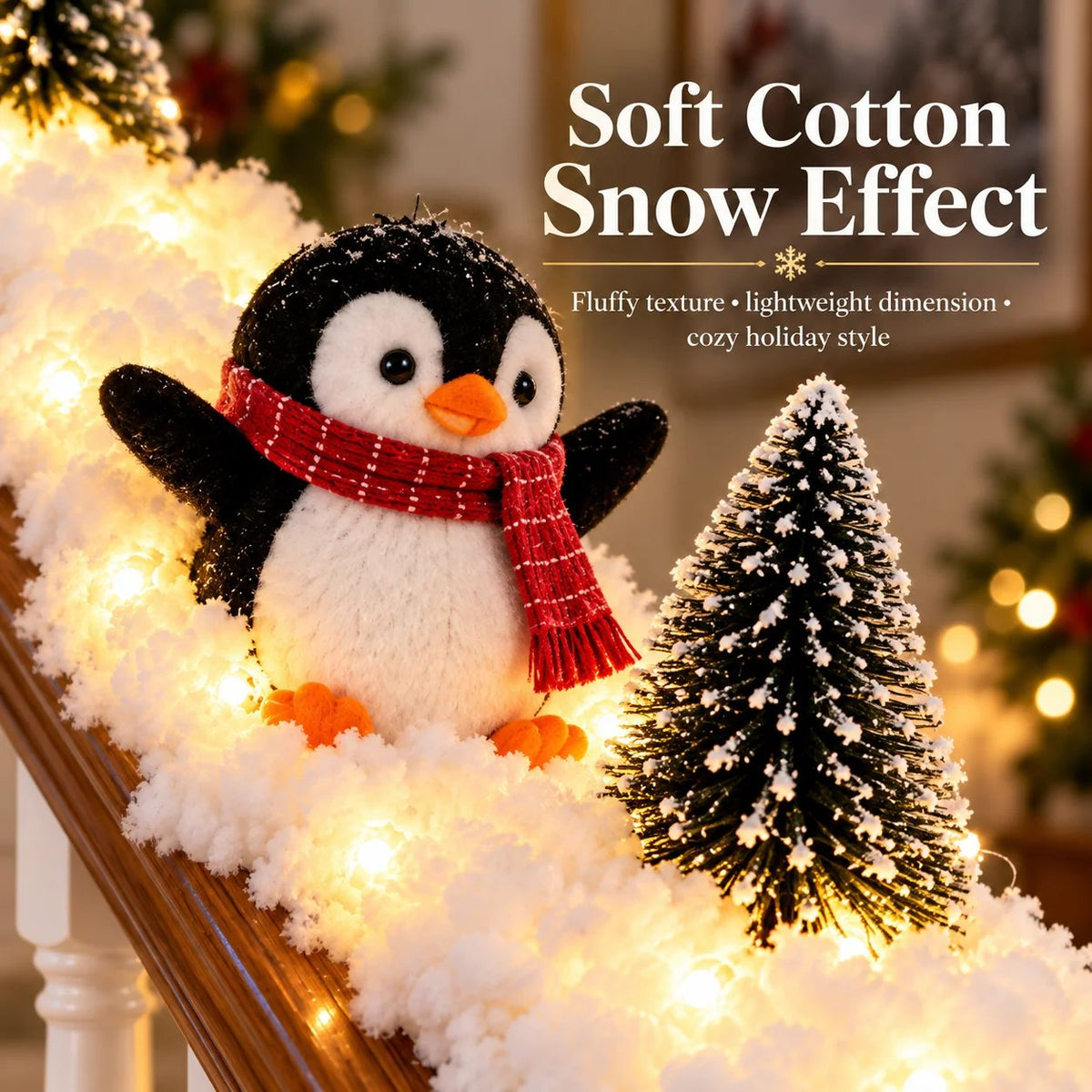 🐧 Penguin Christmas Stair Snow Decor | A Cozy Penguin Christmas Story ✨