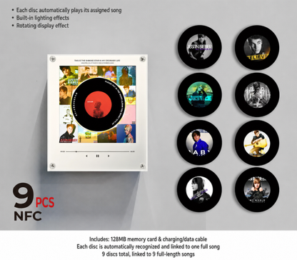 🎤 Iconic Pop Star NFC Fridge Magnet Music Player | Retro Vinyl Style Decor 🎵