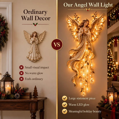 ✨Last Day 49% OFF✨Guardian Angel Starfall LELUMP™ – Lighted Faith & Blessing Christmas Wall Decor✨