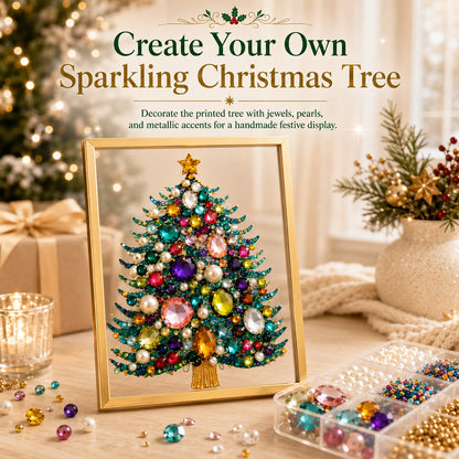 🔥 LAST DAY 49% OFF – 🎄 DIY Jeweled Christmas Tree Art Kit 💎✨