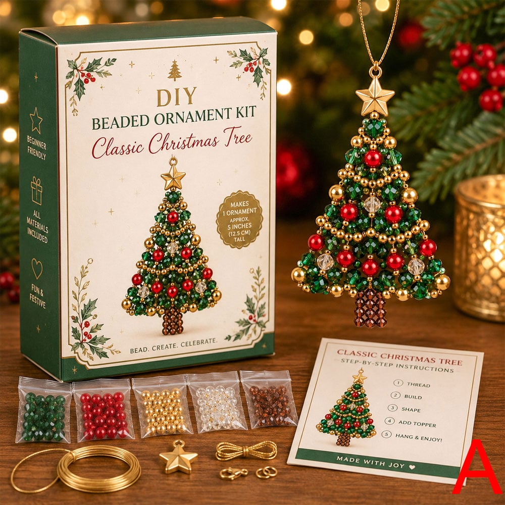 🔥 LAST DAY 49% OFF🔥DIY Christmas Tree Beaded Ornament Kit