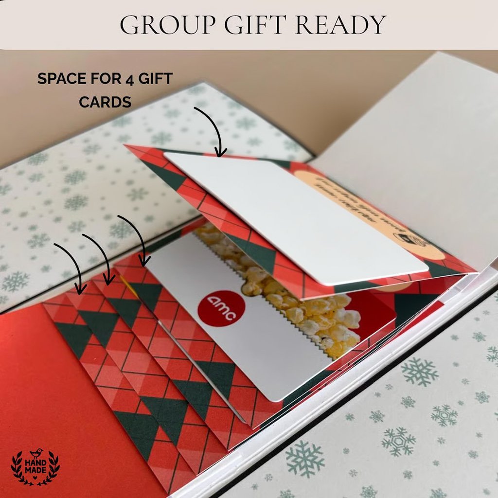 ⏰LAST DAY 50% OFF - 2026 New 🎅💳 (4PCS）Waterfall Christmas Gift Card Booklet ✨