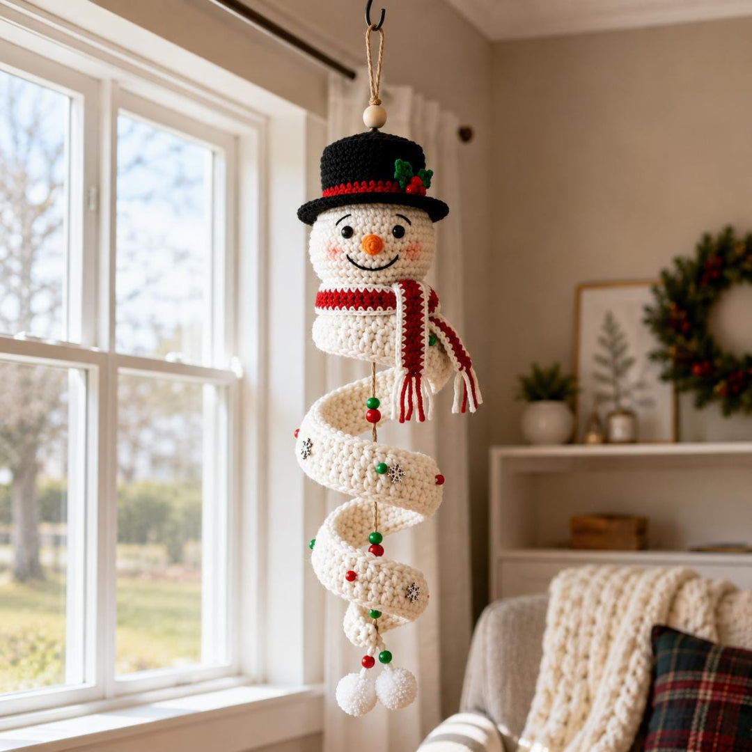 🔥Last Day 49% OFF ✨Crochet Snowman Spiral Ornament DIY Kit