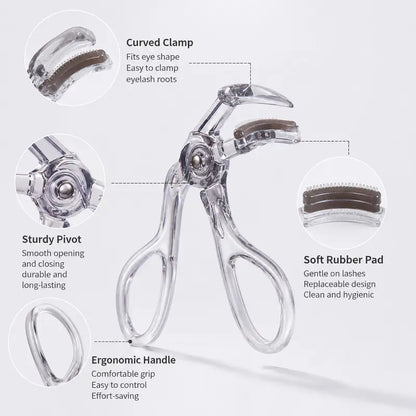 LELUMP Wide-Angle Curler with Comb, Replaceable Silicone Pad✨