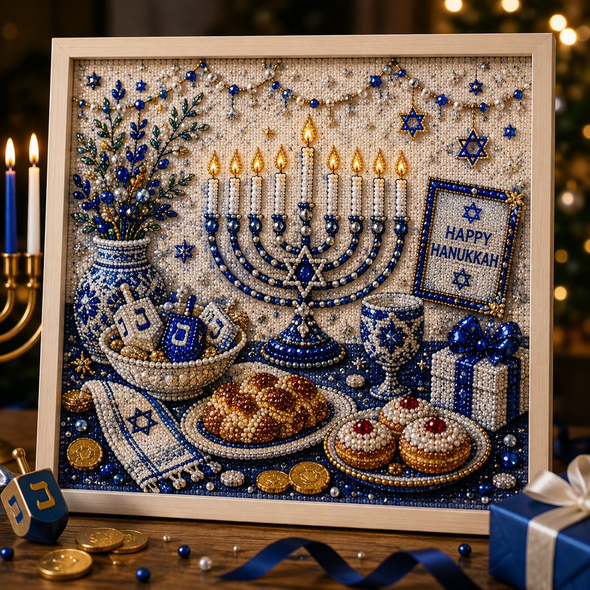 👍👍HOT SALE 50% OFF - DIY Hanukkah Pearl Art Kit🎁