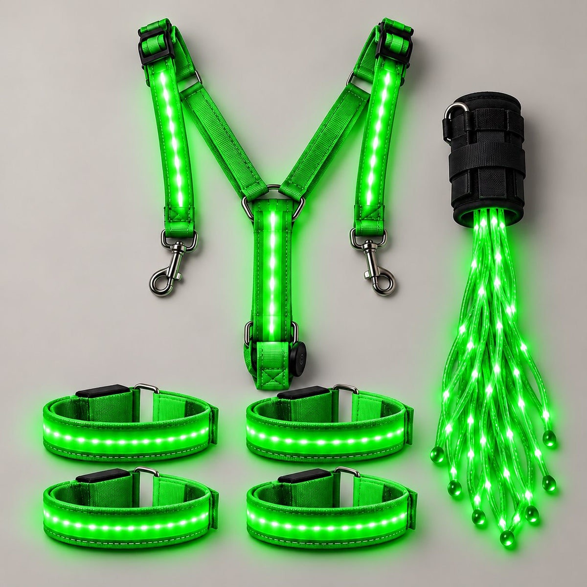 🎃Halloween Deal 50% OFF! 360° Illuminated Horse Harness & Glow Kit 🐎✨