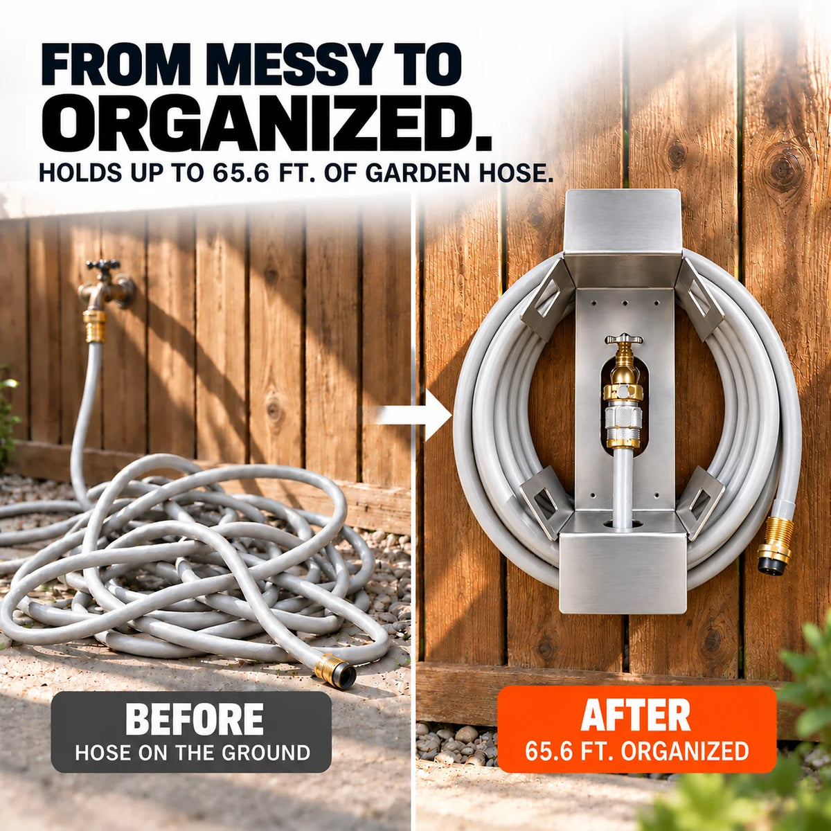 🎃Halloween Deal 50% OFF! LELUMP Heavy Duty Stainless Steel Wall Mounted Hose Holder