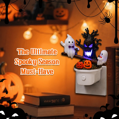 🎃 Last Day 50% OFF——👻 Animated Ghost Seesaw Plug-In Night Light – Halloween Decor